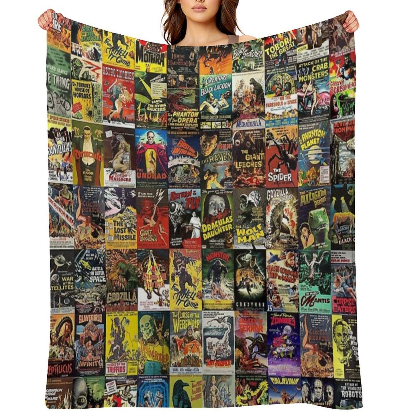 Monster Movie Posters Comfort Throw Blanket
