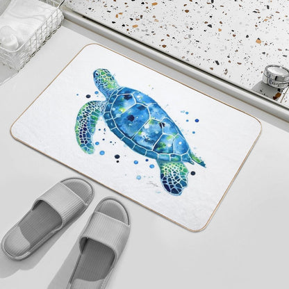 Sargasso Blue Sea Turtle  Eco-Friendly Bath Mat