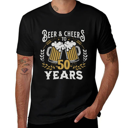 Cheers And Beers To 50 Years Party 50th Birthday Premium  Stretchy T-Shirt