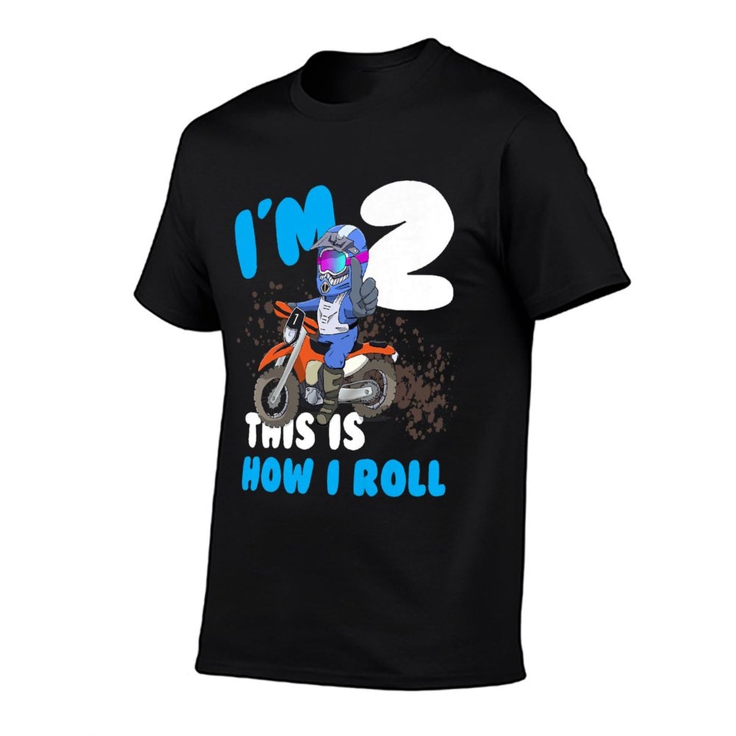 Kids Motocross Birthday Boy Little Toddler Is Two Years Old Premium  Slim-fit Cut T-Shirt