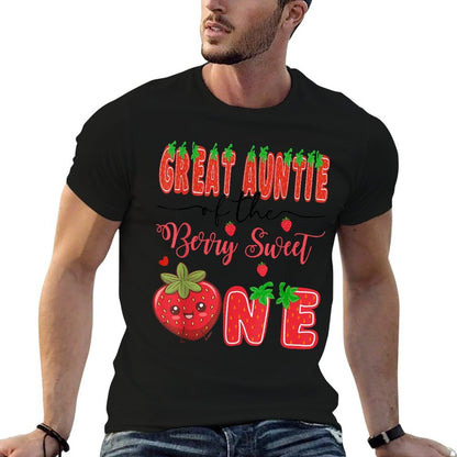 Great Auntie Of The Berry Sweet One Strawberry 1St Birthday  Durable T-Shirt