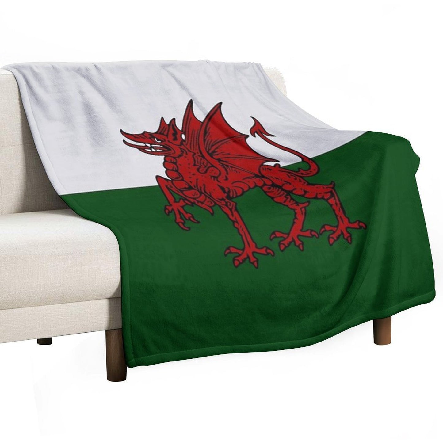 Welsh Dragon Sustainable Throw Blanket