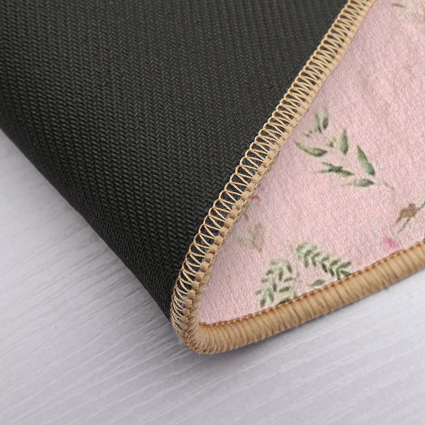 Pretty Pink Pattern Flowers  Pet-Safe Bath Mat