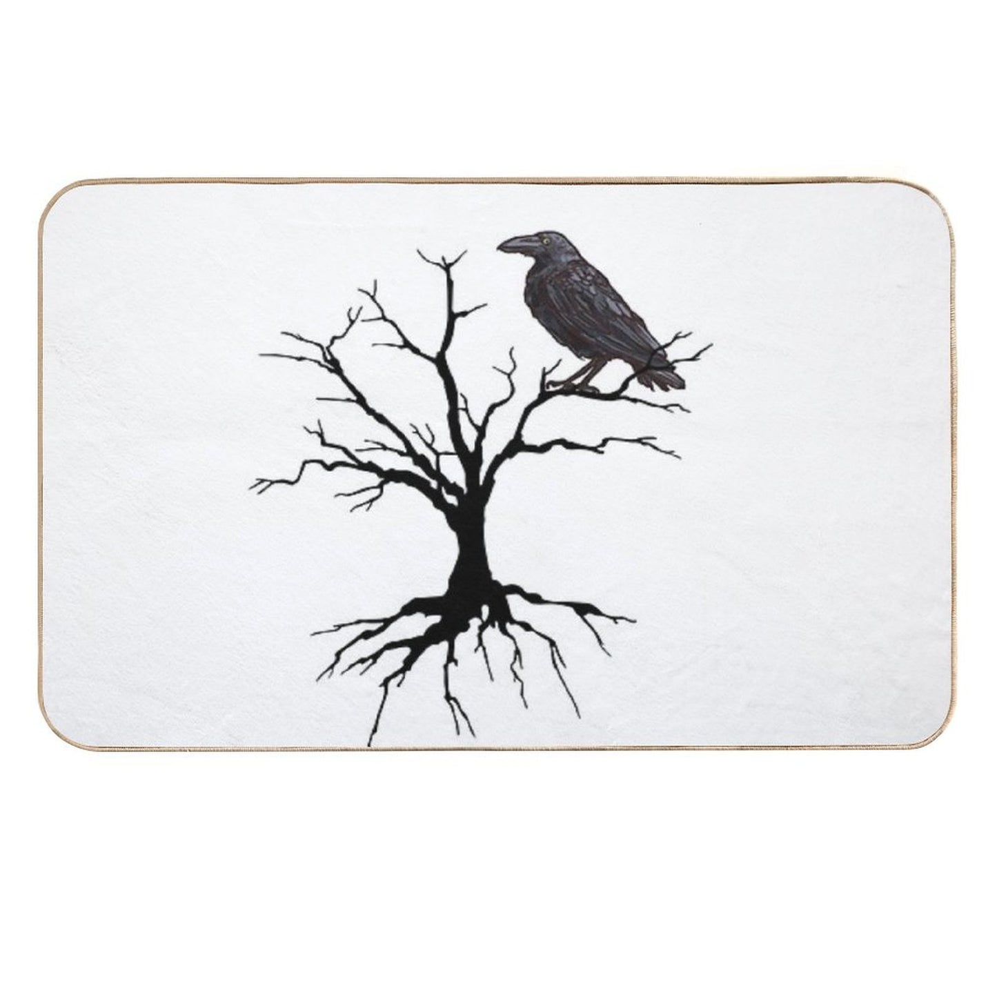 Good Omen, Bad Omen Raven  Multi-Purpose Bath Mat