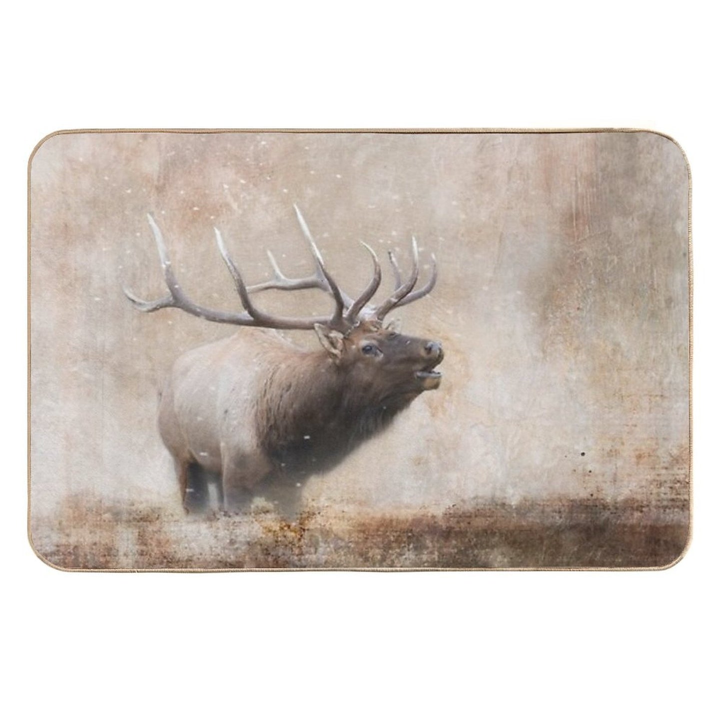 Bugling Bull Elk  Pet-Safe Bath Mat