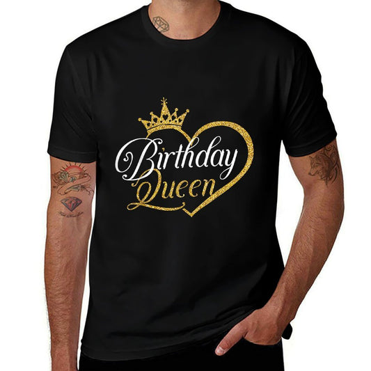 Birthday Queen B-Day Party Happy Birthday Girls Women  Vintage-inspired T-Shirt