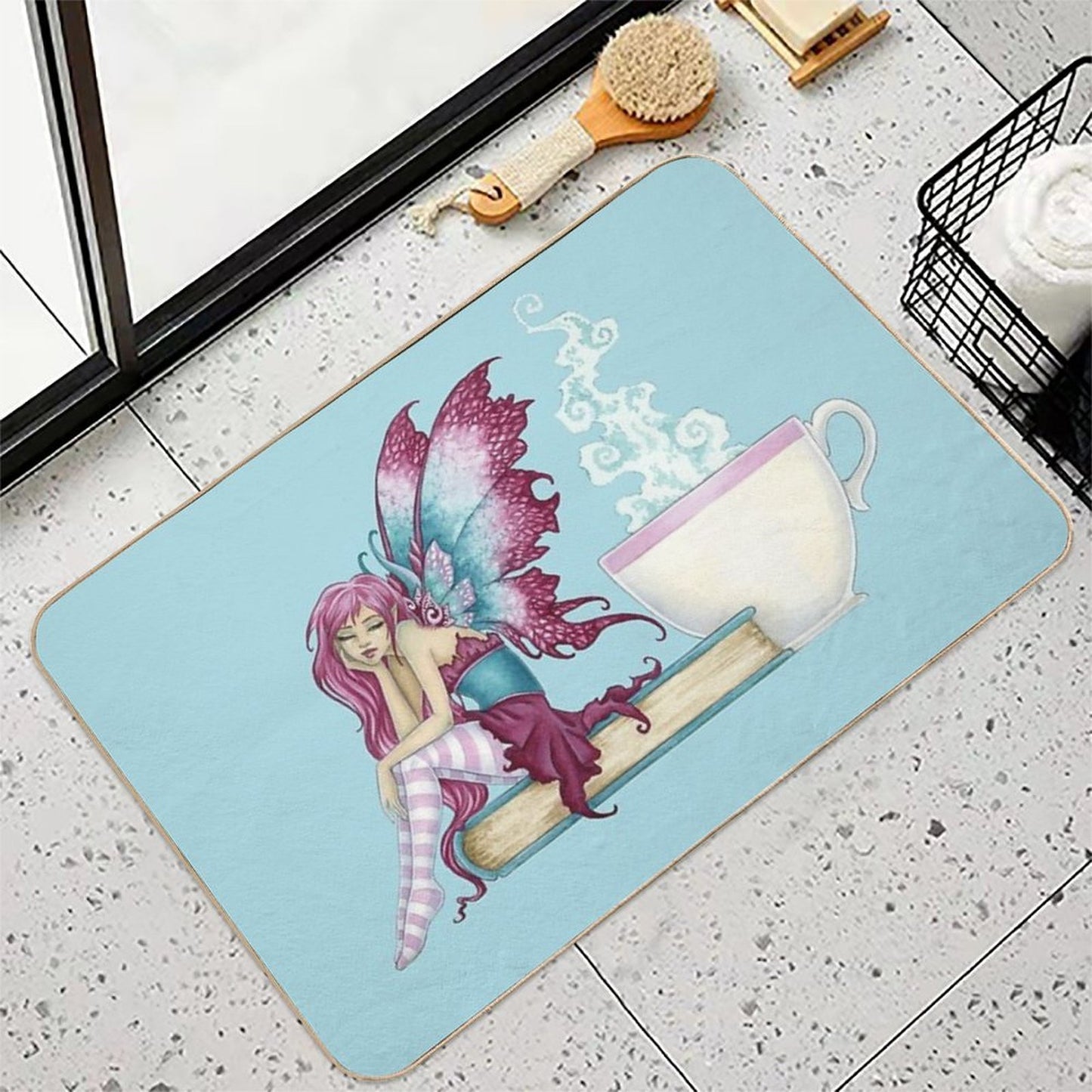 Sunday Morning Fairy  Stain-Proof Bath Mat