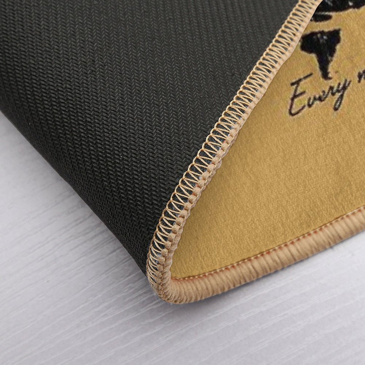 Every Mile Tells A Story - Dark Print  Easy To Clean Bath Mat