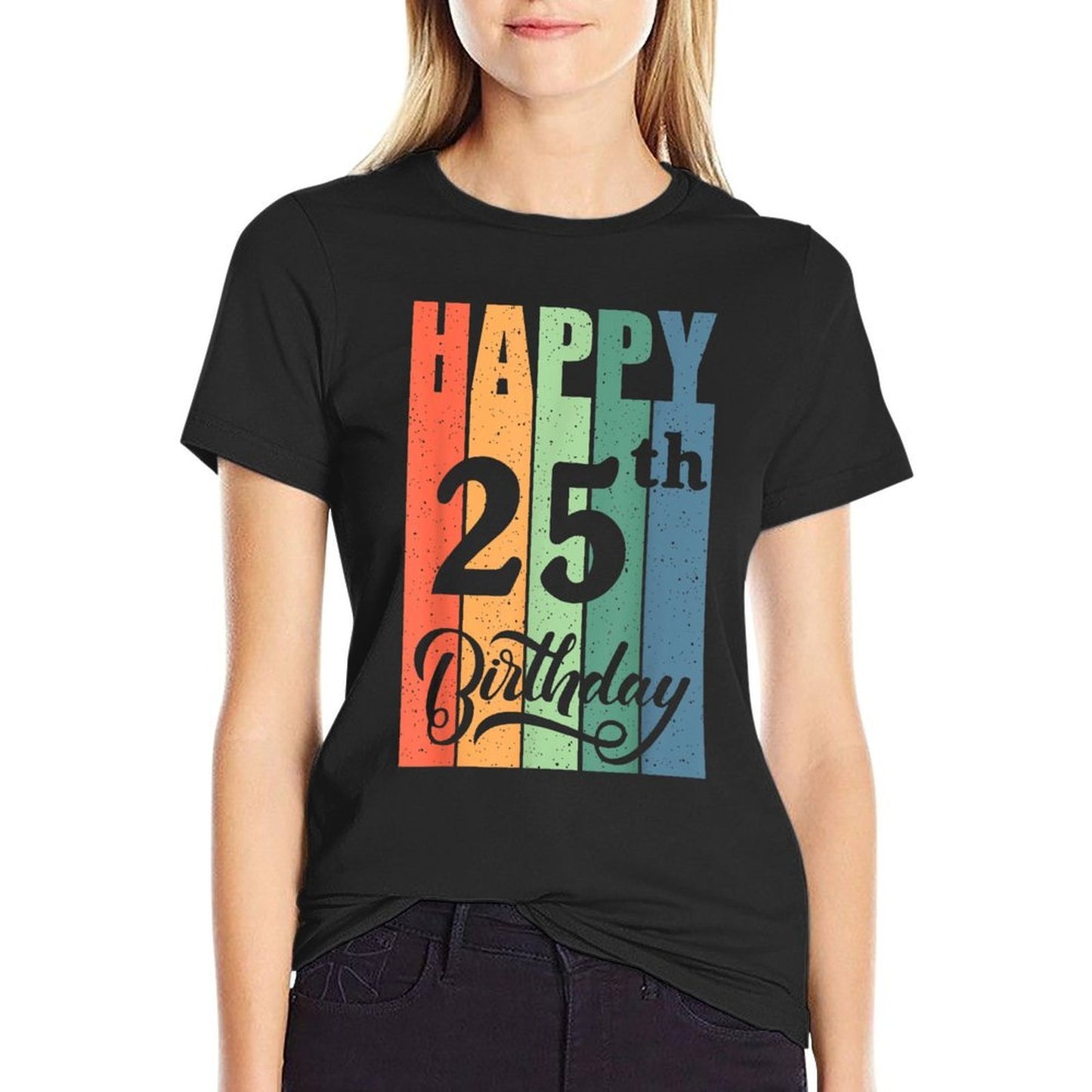 Retro Birthday Gift for 25 Years Old Happy 25th Birthday  Affordable Price T-Shirt