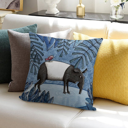 Welcome To The Jungle - Tapir - Schabrackentapir Soft Ultra-Soft Texture Throw Pillow