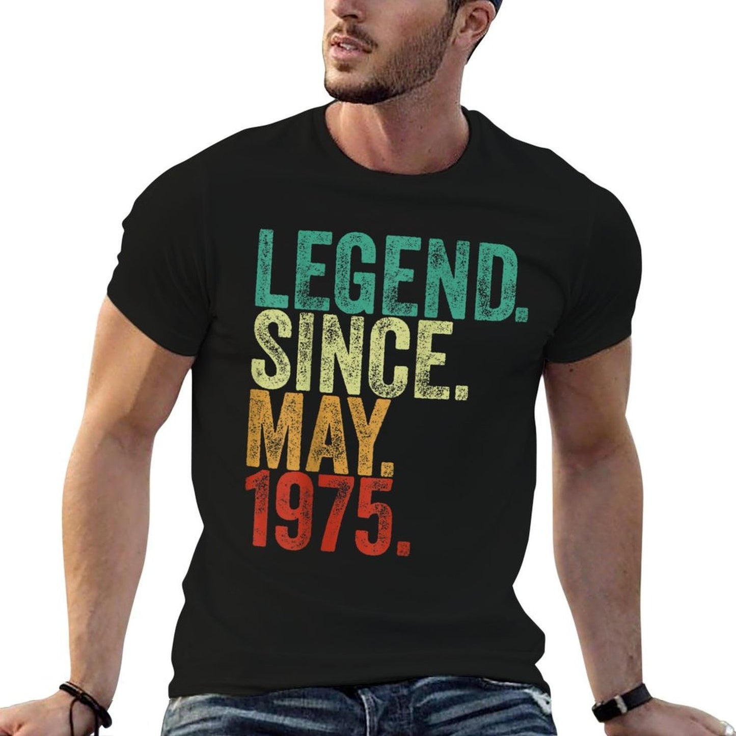 50 Years Old Legend Since May 1975 50th Birthday  Moisture-wicking T-Shirt