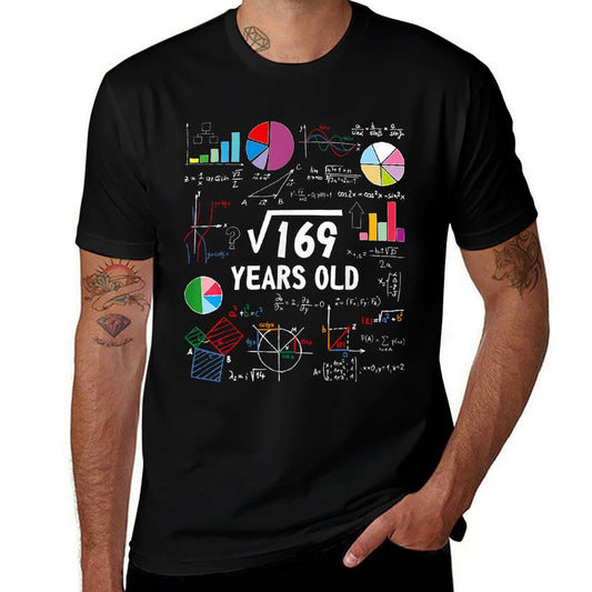 Square Root Of 169 13th Birthday 13 Year Old Math Nerd  Trendy Pattern T-Shirt