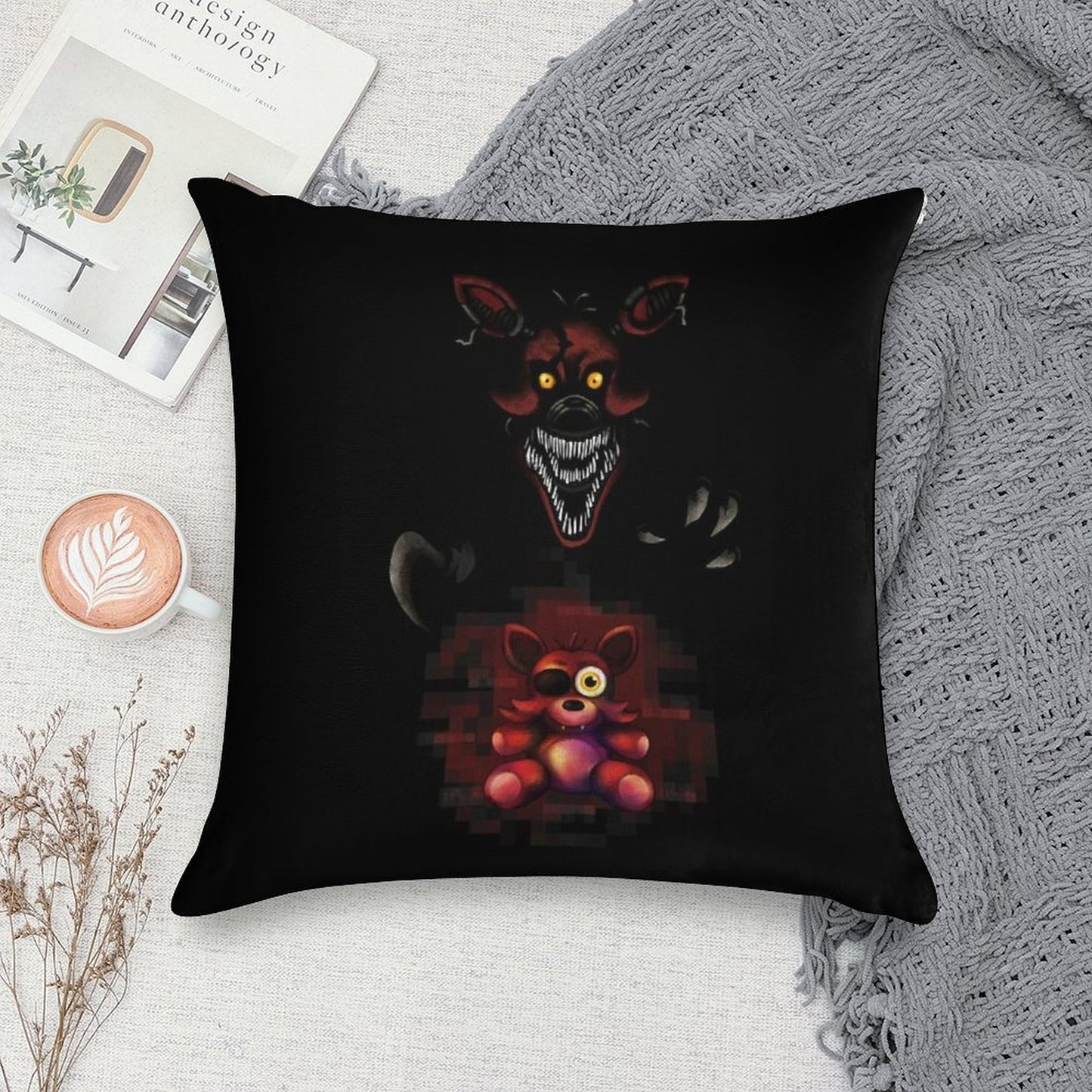 Five Nights at Freddy's - Fnaf 4 - Nightmare Foxy Plush Soft Durable Construction Throw Pillow