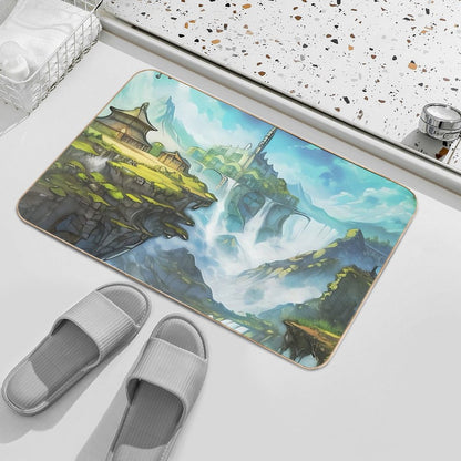 Epic Waterfall Fantasy  Slip-Resistant Bath Mat