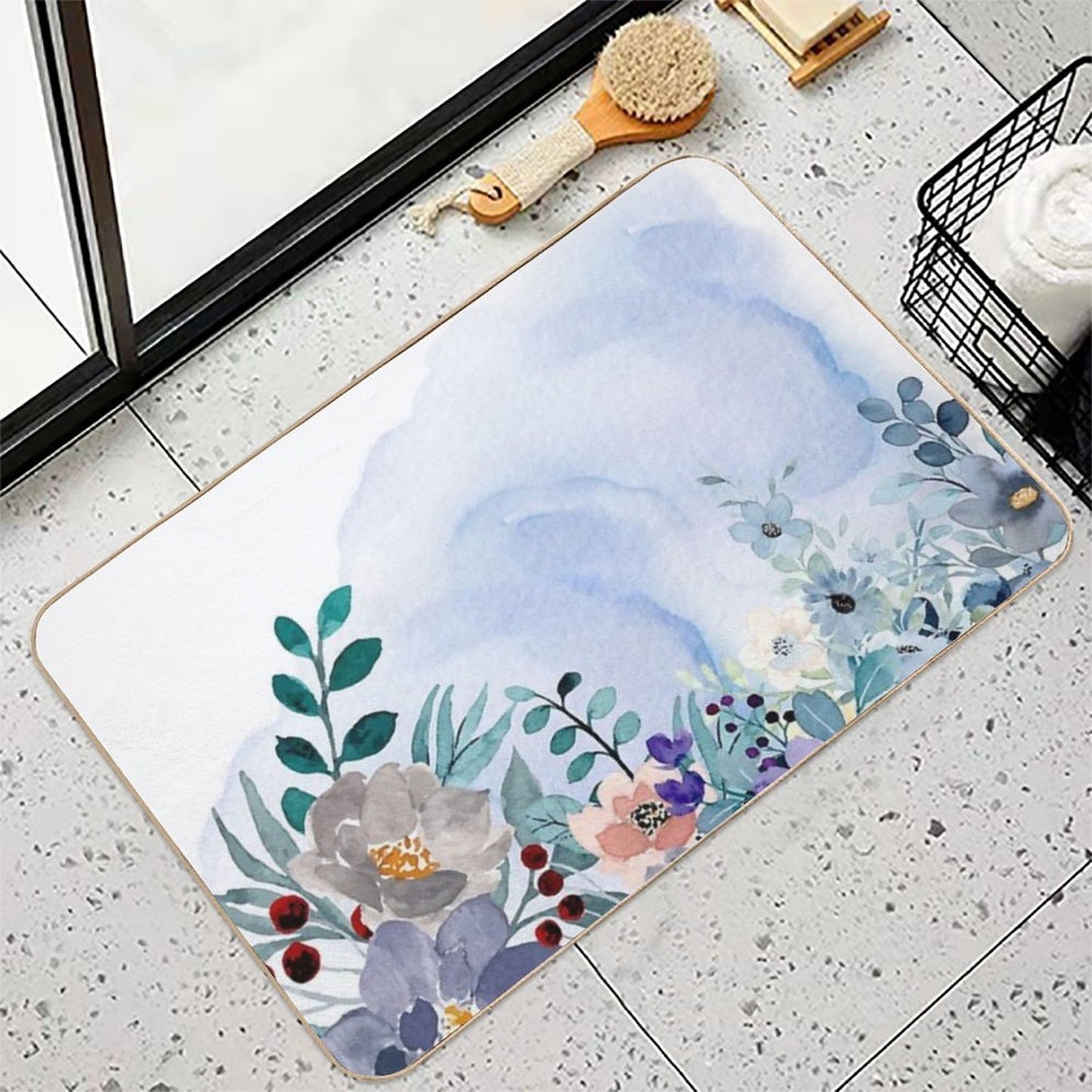 A Beautiful Wildflowers  Odorless Bath Mat