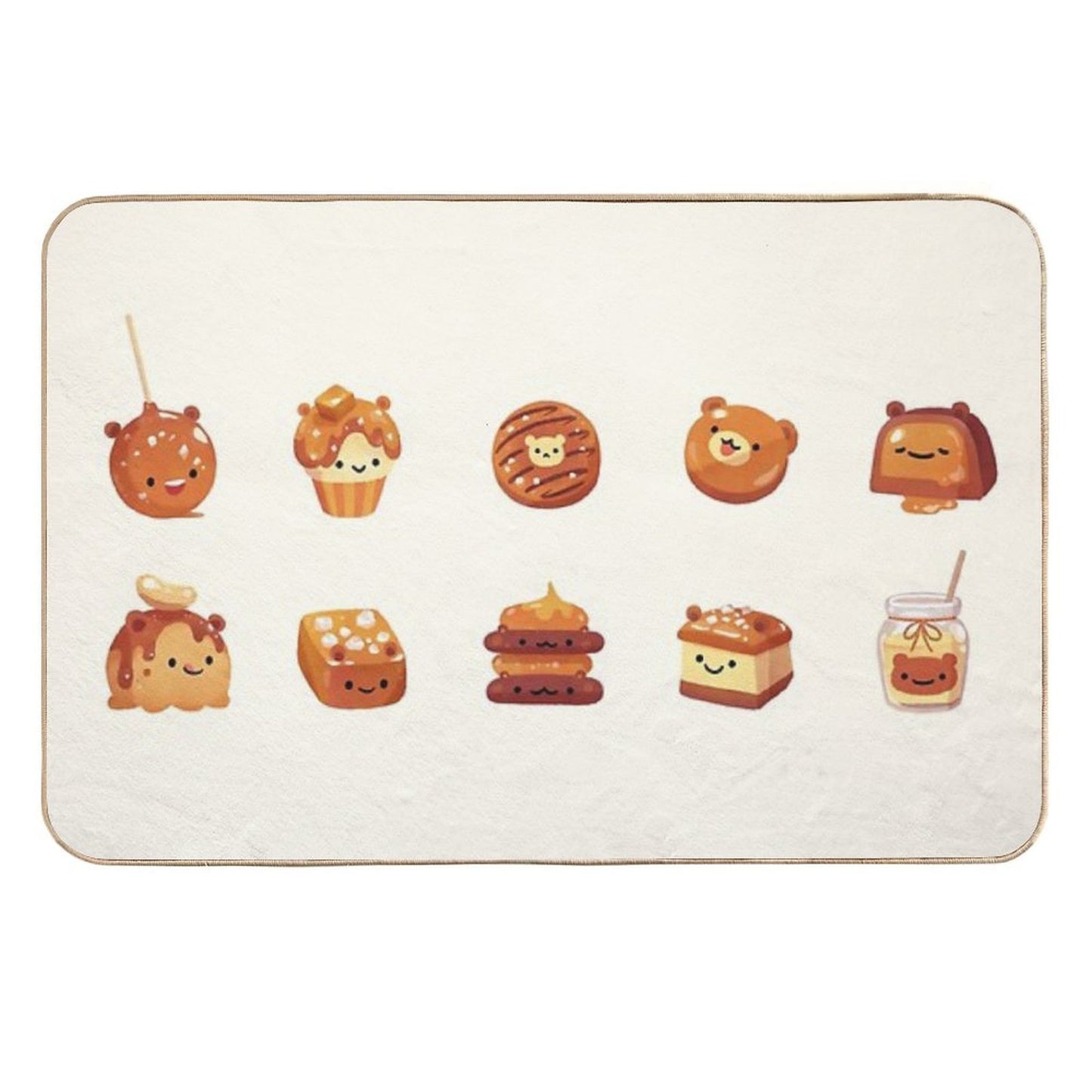 Salted Caramel Bear Durable Bath Mat
