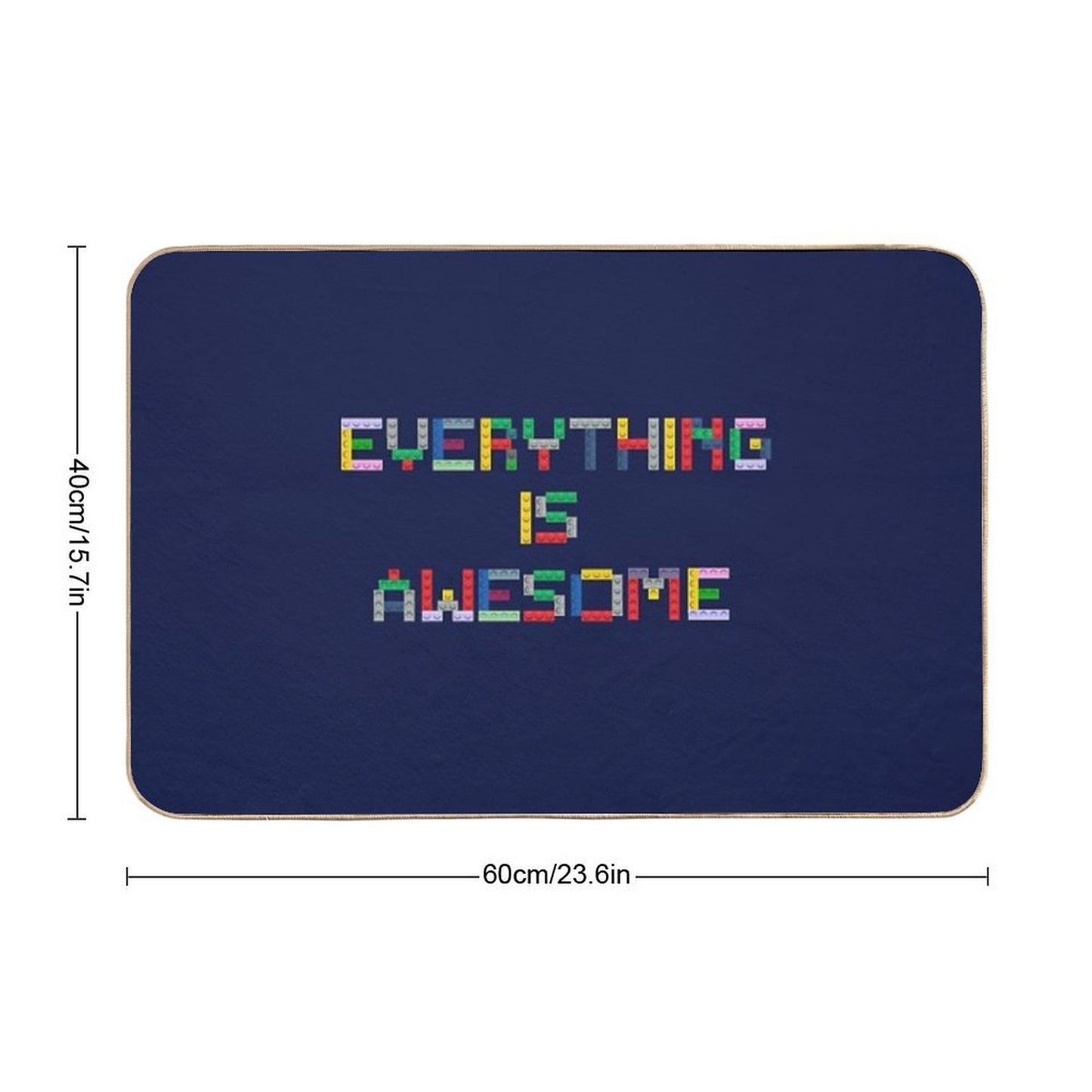 Everything Is Awesome  Anti-Trip Bath Mat