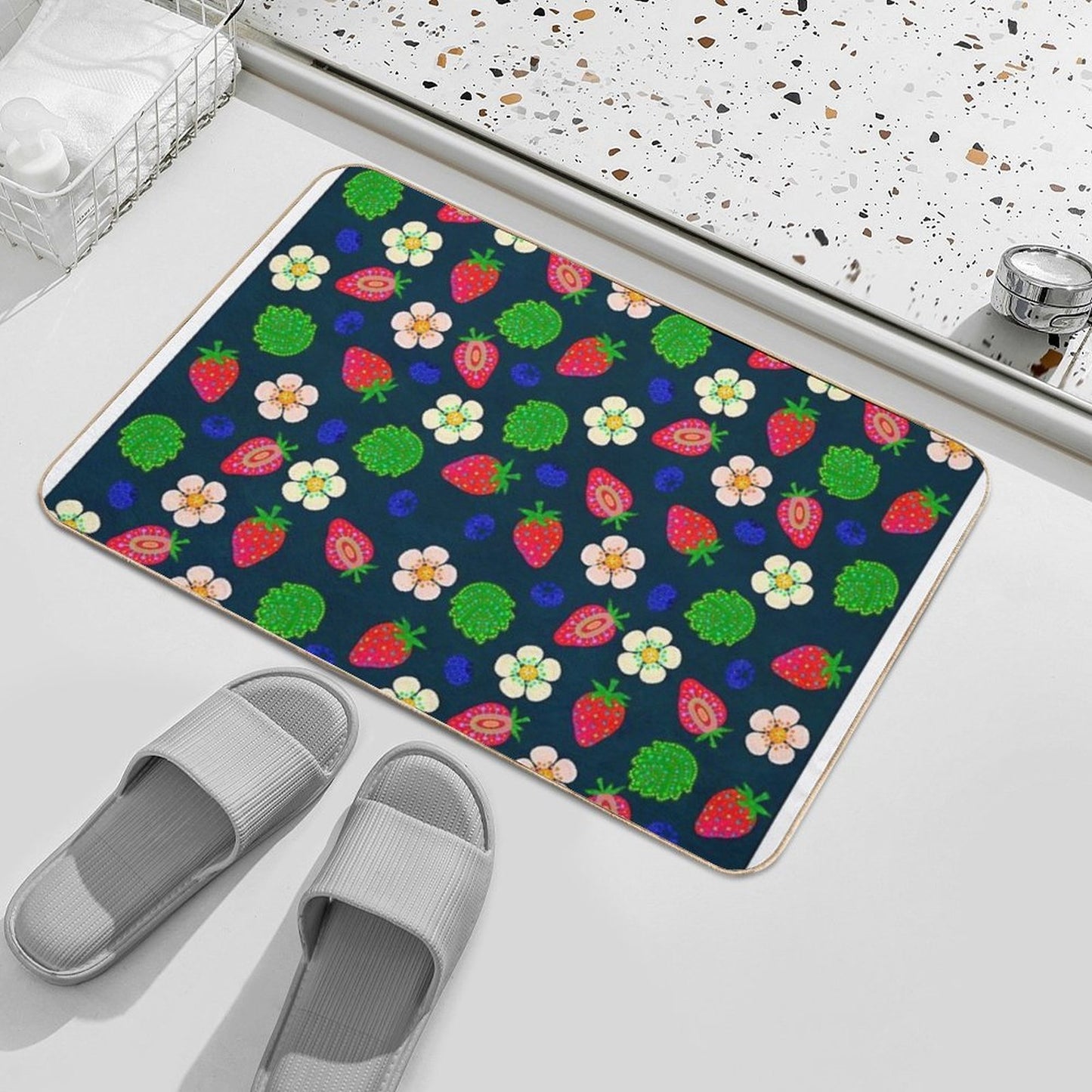 Strawberry Magic  Dirt-Trapping Bath Mat