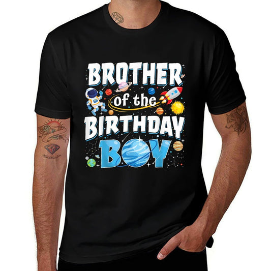 Brother Of The Birthday Boy Astronaut Family Space Planets  Eco-friendly Material T-Shirt