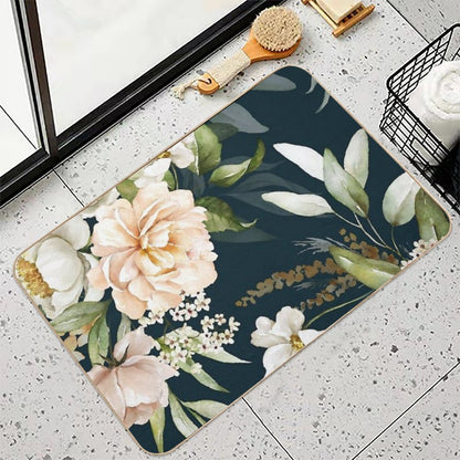 Wildflowers Floral Pattern  Absorbent Bath Mat
