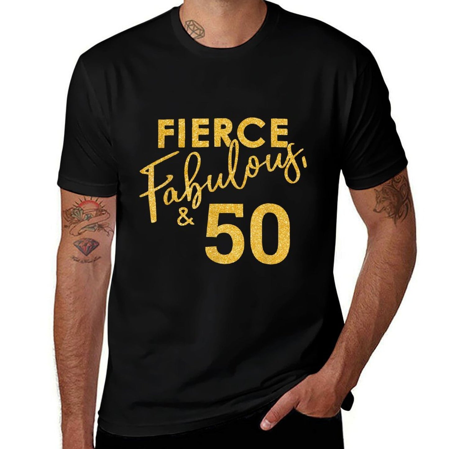 Fierce Fabulous And 50 Years Old 50th Birthday for Women  Durable T-Shirt