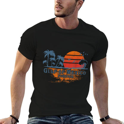 Gulf of Mexico Est. 1550 Retro Vintage Beach Gulf of Mexico  Trendy Pattern T-Shirt