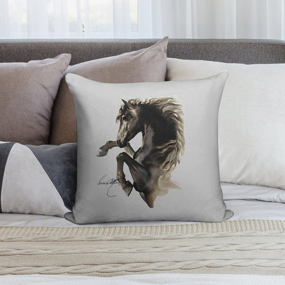 Black Fury (Cut-Out) Soft Skin-Friendly Throw Pillow