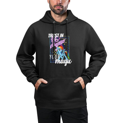My Little Pony Friendship Is Magic Twilight & Rainbow Sassy Raglan Baseball Relaxed Fit Hoodie