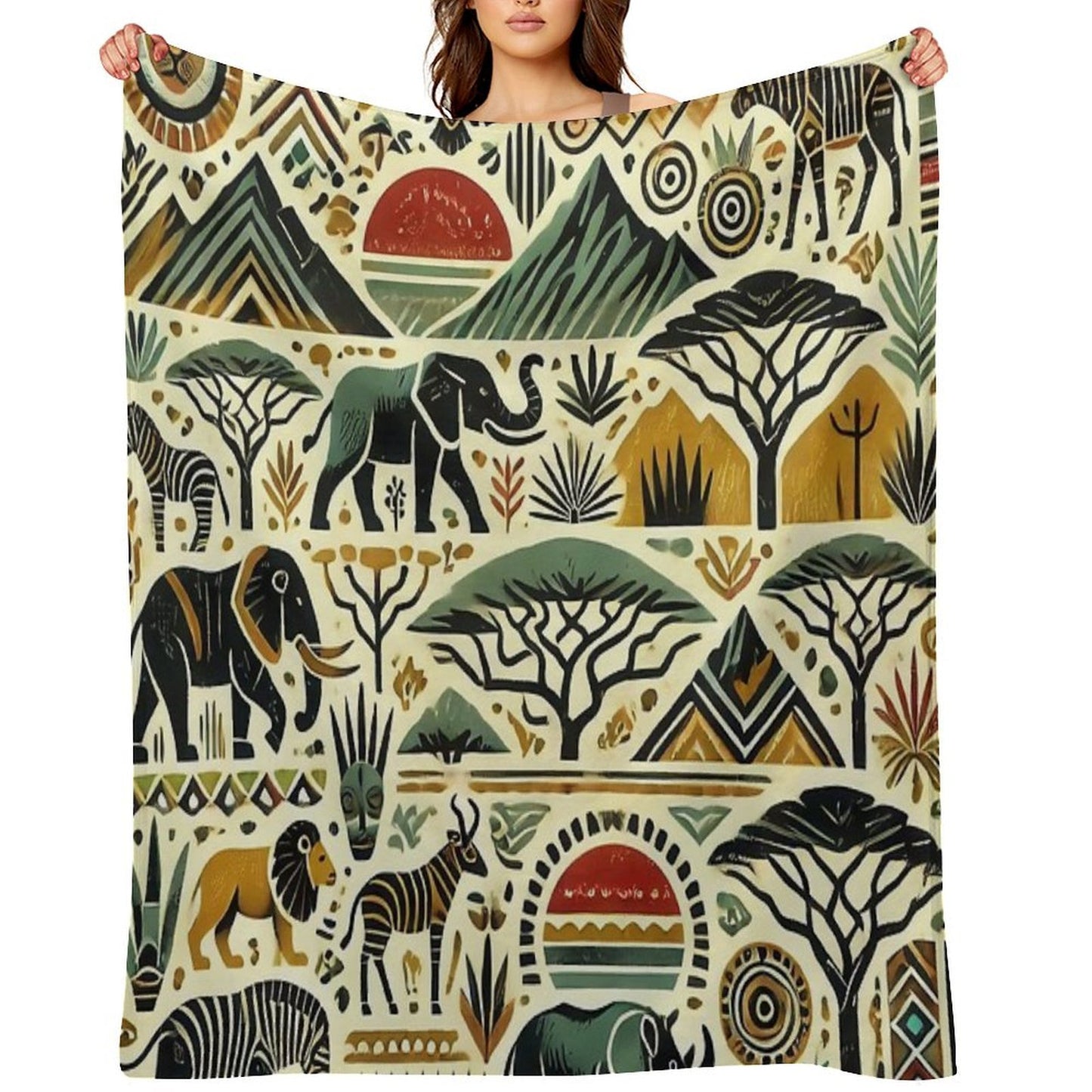 Tribal Tapestry Wrinkle-free Throw Blanket