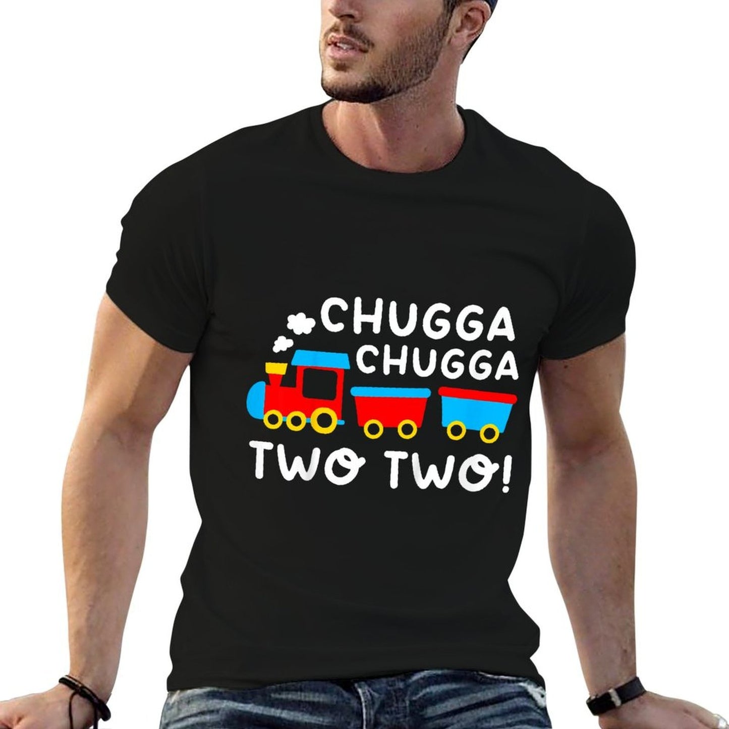 Kids 2nd Birthday Boy Train Chugga Chugga Two Two Toddler  Polyester Blend T-Shirt