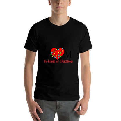 Mom The Heart of Christmas  Christmas Family Comfortable T-Shirt