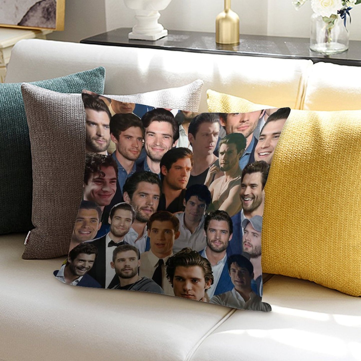 DavidCorenswet Photo Collage Soft Decorative Cover Throw Pillow