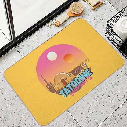 Tatooine Sunsets Vintage  Stain-Proof Bath Mat