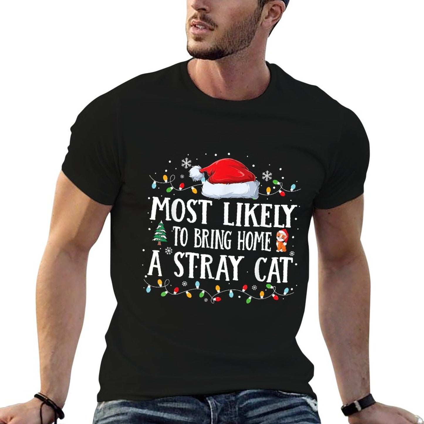 Most Likely To Bring Home Stray Cat Family Matching  Affordable Price T-Shirt