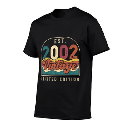 Vintage Est 2002 20th Birthday Limited Edition  Oversized Silhouette T-Shirt