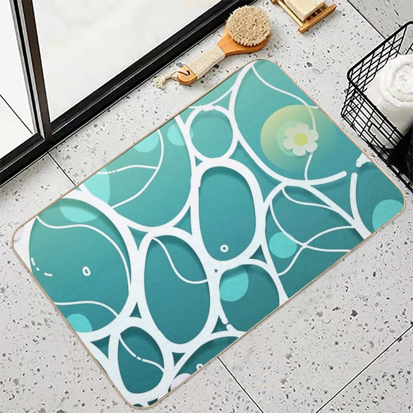 Crystalline Agwite I  Fade-Resistant Bath Mat