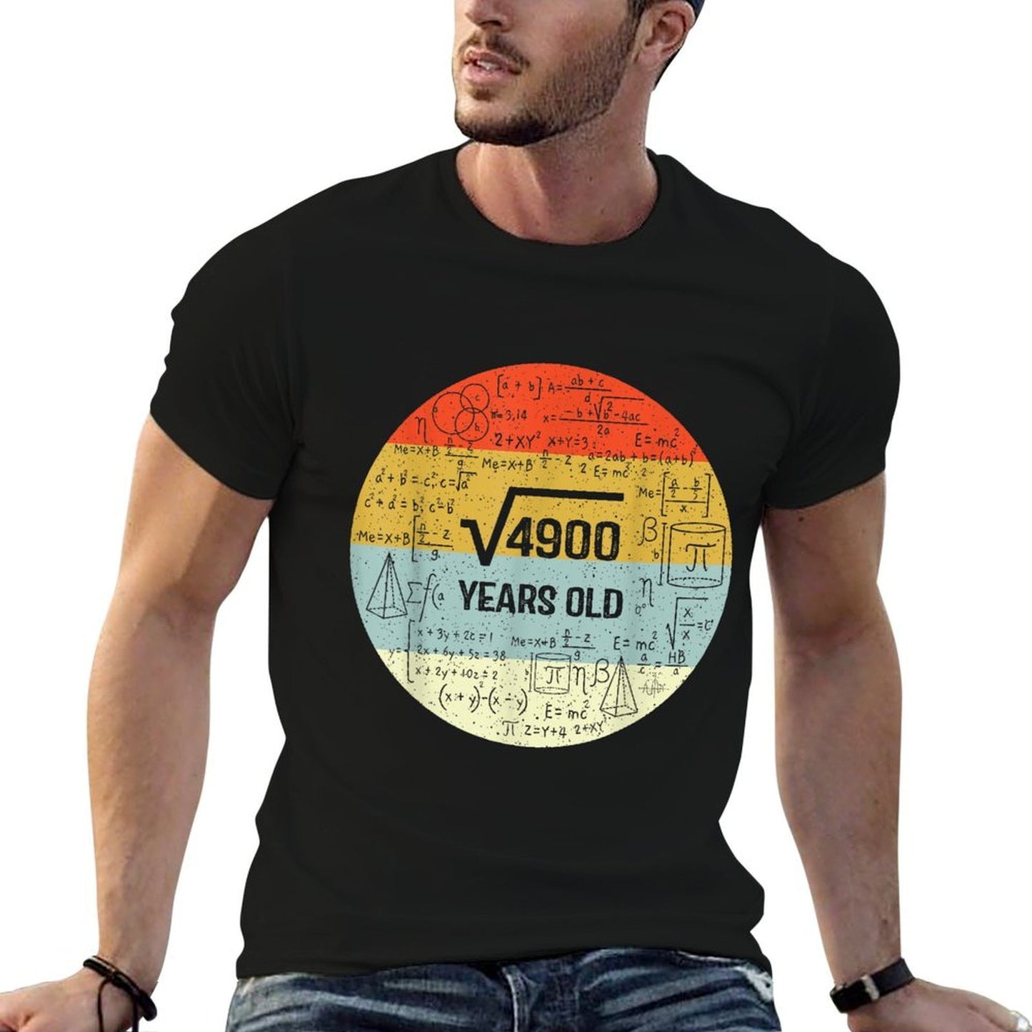 Square Root of 4900 Retro Style 70 Years Old 70th Birthday  Graphic-printed T-Shirt