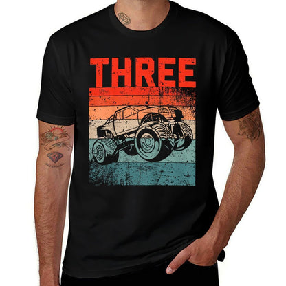 3 Year Old 3rd Birthday Monster Truck Boys Girls Kid  Quick-drying T-Shirt