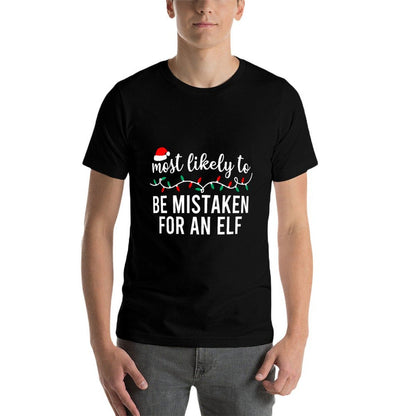 Most Likely To Christmas Matching Family Pajamas Funny  Versatile T-Shirt