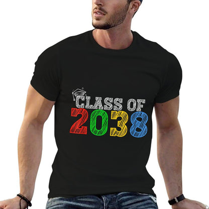 Class of 2038 Grow With Me Graduation First Day of School  Cotton T-Shirt