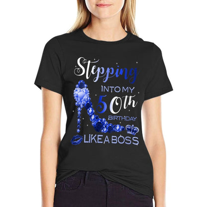 Womens 50th Birthday Women Sapphire Birthstone September Gift  Classic T-Shirt