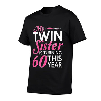 60th Birthday Gifts for Twin Sisters Funny Birth Year  Stretchy T-Shirt