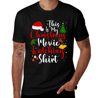Funny This Is My Christmas Movie Watching Family Matching  Trendy Pattern T-Shirt