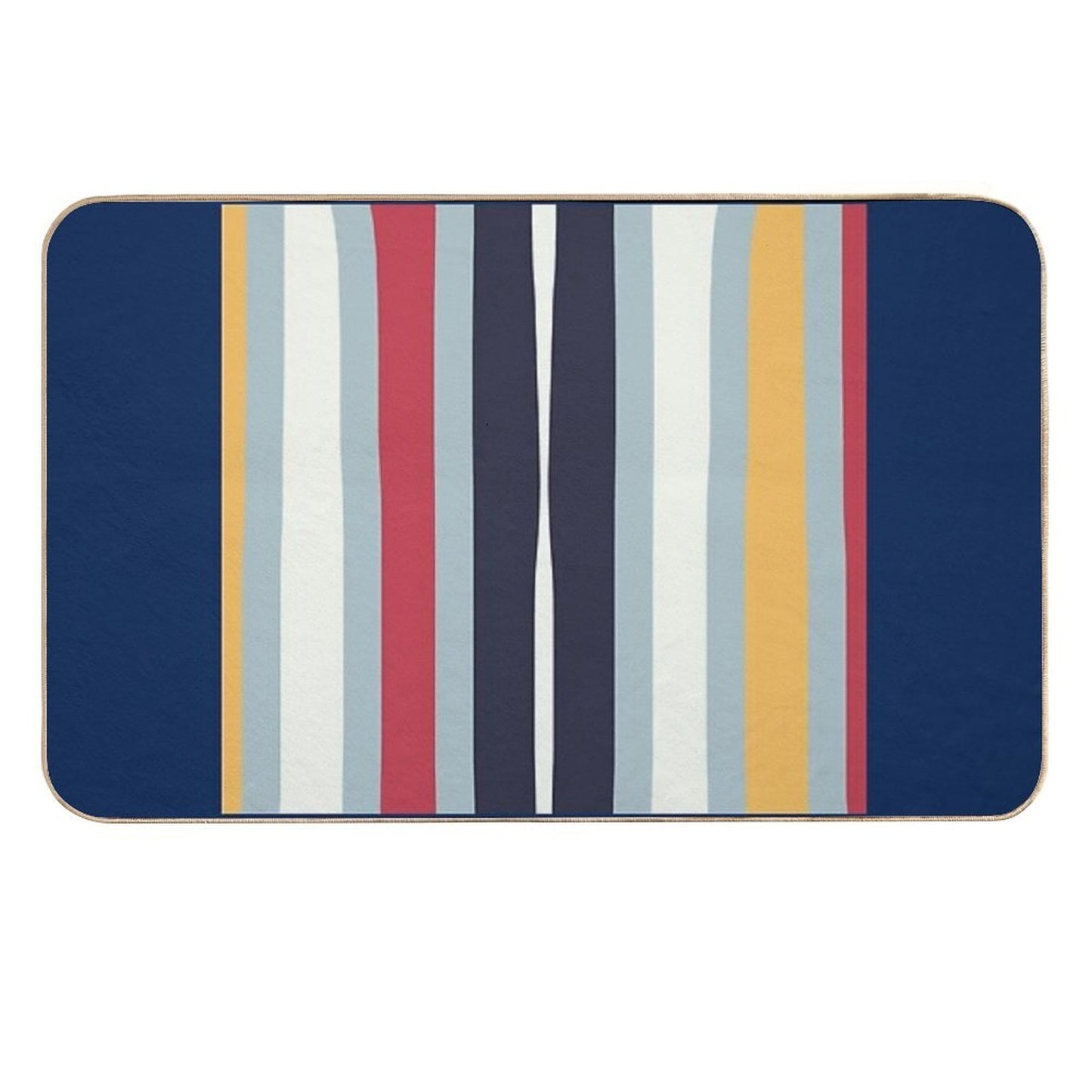 Colorful Stripes  Modern Retro  Absorbent Bath Mat
