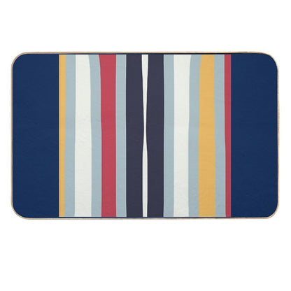 Colorful Stripes  Modern Retro  Absorbent Bath Mat