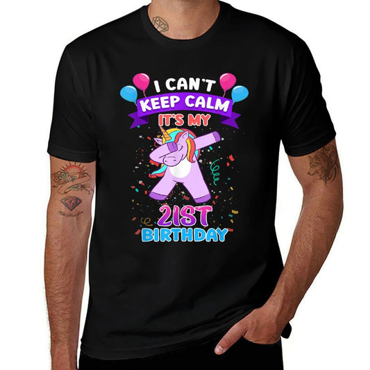 21st Birthday Unicorn For 21 Years Old Women At Age 21  Slim-fit Cut T-Shirt