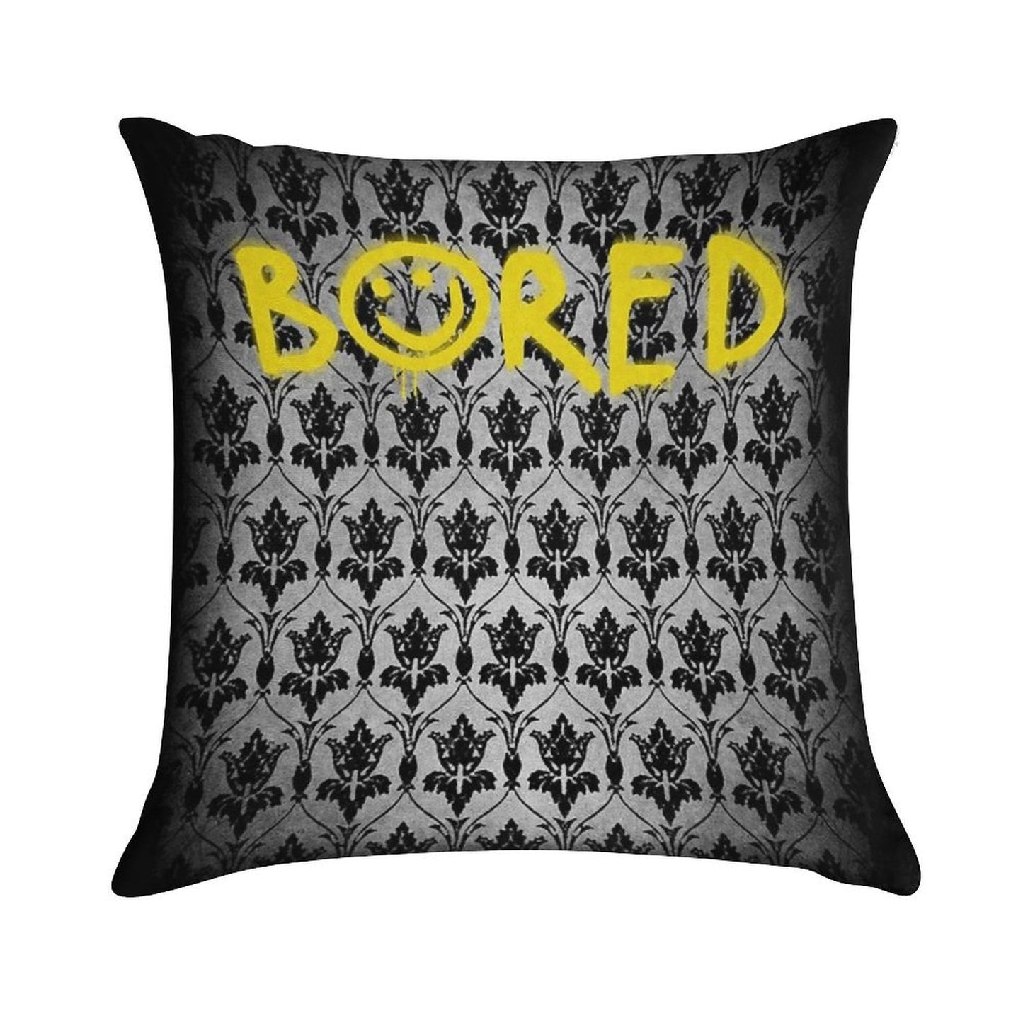 Sherlock - Bored (with Wallpaper) Soft Hidden Zipper Throw Pillow