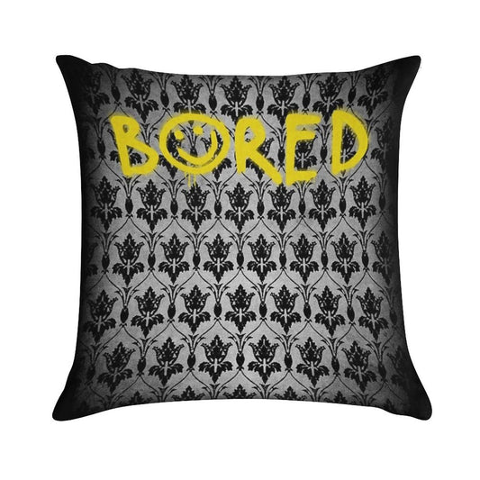 Sherlock - Bored (with Wallpaper) Soft Hidden Zipper Throw Pillow