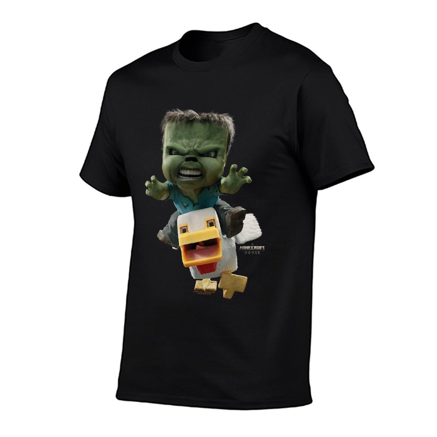 A Minecraft Movie Chicken Jockey Baby Zombie Attack Comfortable T-Shirt