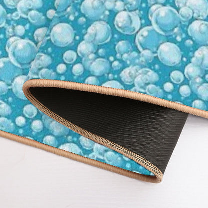 Water Bubble Pattern on Blue Background for Summer - Summer Bubbles  Multi-Purpose Bath Mat